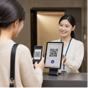 학원 설명회 QR 체크인 시...
