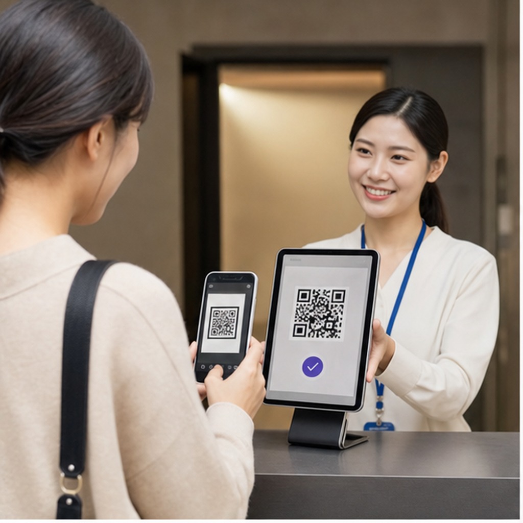 학원 설명회 QR 체크인 현장